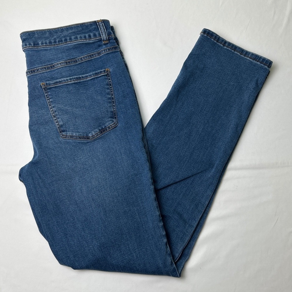 Talbots Womens High Waist Straight Leg Simply Flattering Denim Jeans Size 8 Blue